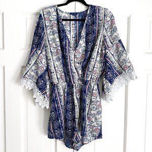 UK2LA Aztec Crochet Romper